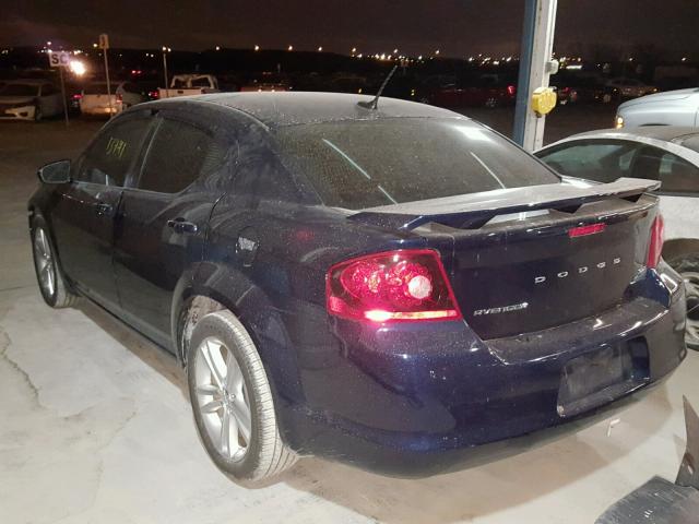 1C3CDZCB0EN156122 - 2014 DODGE AVENGER SX BLUE photo 3