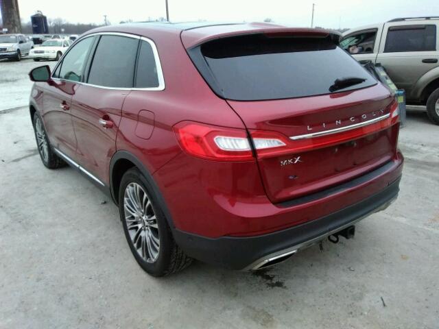 2LMPJ6LRXGBL29497 - 2016 LINCOLN MKX RESERV RED photo 3