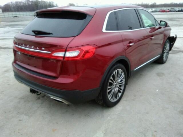 2LMPJ6LRXGBL29497 - 2016 LINCOLN MKX RESERV RED photo 4