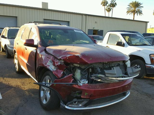 1C4SDHDTXEC405644 - 2014 DODGE DURANGO LI MAROON photo 1