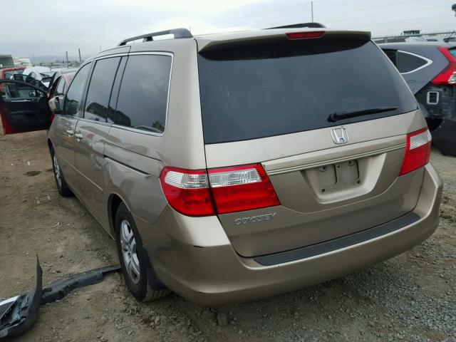 5FNRL38687B445347 - 2007 HONDA ODYSSEY EX GOLD photo 3