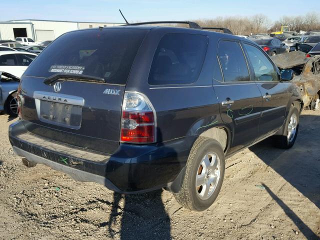 2HNYD18204H556520 - 2004 ACURA MDX BLUE photo 4