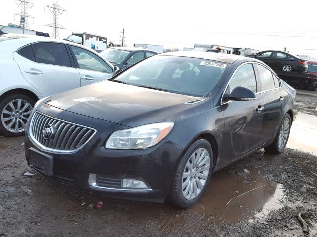 2G4GS5EV0D9229148 - 2013 BUICK REGAL PREM BLACK photo 2