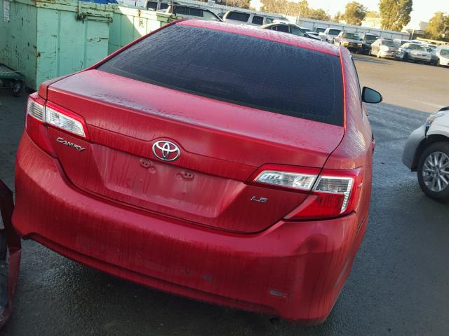 4T1BF1FK4CU561008 - 2012 TOYOTA CAMRY BASE RED photo 4