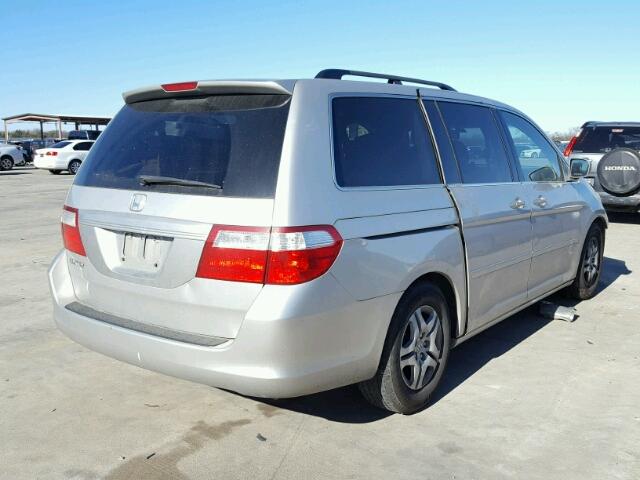 5FNRL38486B417903 - 2006 HONDA ODYSSEY EX SILVER photo 4