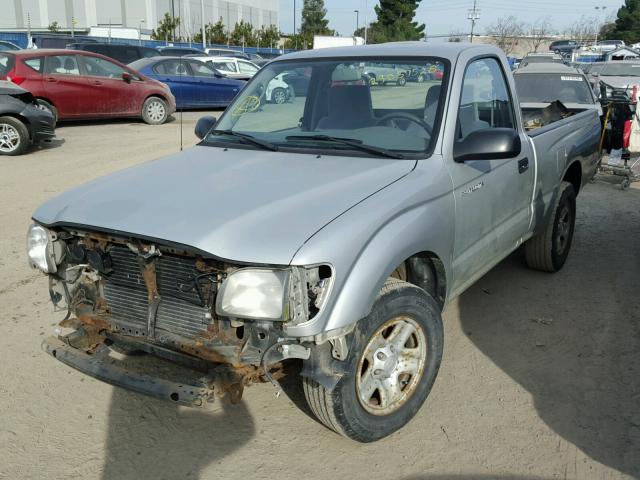 5TENL42N51Z761668 - 2001 TOYOTA TACOMA GRAY photo 2