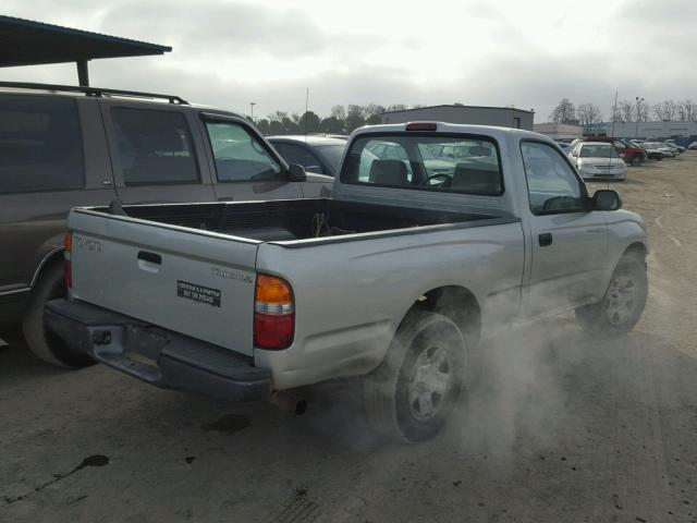 5TENL42N51Z761668 - 2001 TOYOTA TACOMA GRAY photo 4