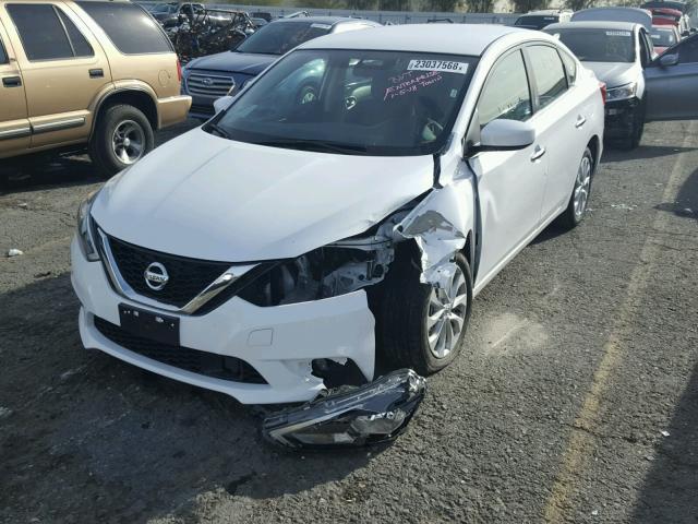 3N1AB7AP5JY225592 - 2018 NISSAN SENTRA S WHITE photo 2