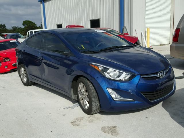 5NPDH4AE1FH573089 - 2015 HYUNDAI ELANTRA SE BLUE photo 1