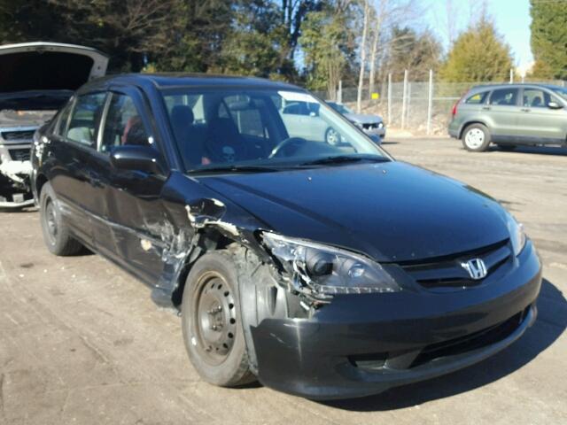 2HGES16564H609492 - 2004 HONDA CIVIC LX BLACK photo 1