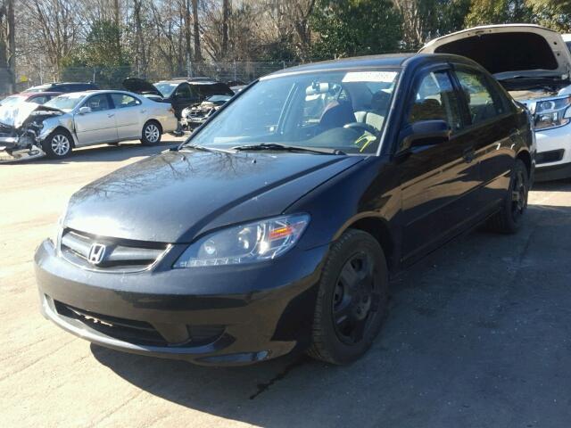 2HGES16564H609492 - 2004 HONDA CIVIC LX BLACK photo 2