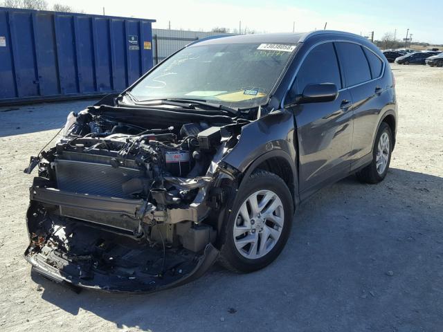 2HKRM3H71FH557171 - 2015 HONDA CR-V EXL GRAY photo 2