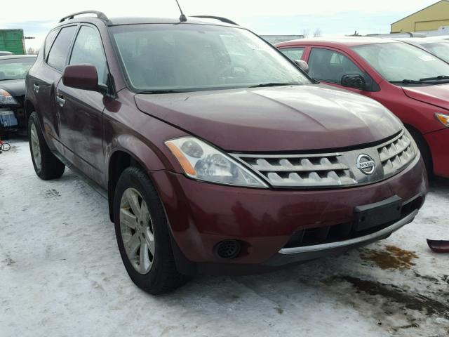 JN8AZ08W77W661958 - 2007 NISSAN MURANO SL MAROON photo 1