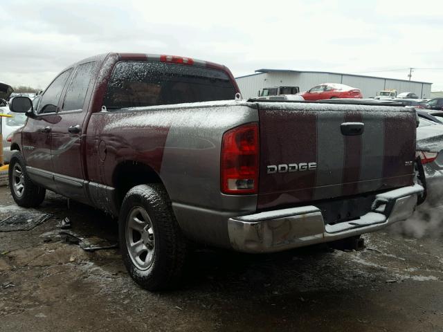 1D7HA18D73S370650 - 2003 DODGE RAM 1500 S MAROON photo 3