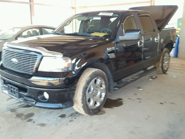 1FTRW12W58KE34685 - 2008 FORD F150 SUPER BLACK photo 2