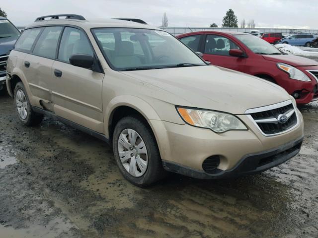 4S4BP60C487307199 - 2008 SUBARU OUTBACK BEIGE photo 1