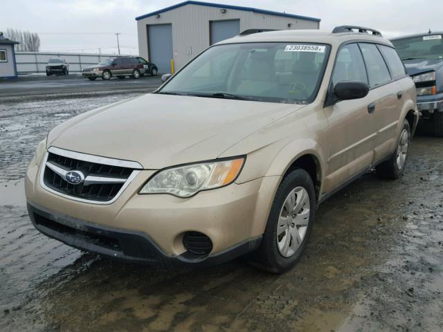 4S4BP60C487307199 - 2008 SUBARU OUTBACK BEIGE photo 2