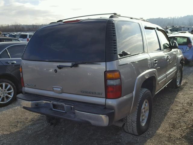 1GNEK13ZX2J194444 - 2002 CHEVROLET TAHOE K150 GRAY photo 4