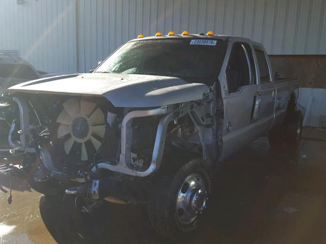 1FT8W3DT5FEB42797 - 2015 FORD F350 SUPER SILVER photo 2