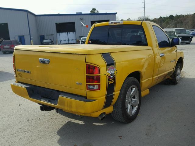 1D7HA16D34J260642 - 2004 DODGE RAM 1500 S YELLOW photo 4