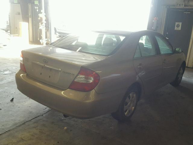 4T1BE30K54U927325 - 2004 TOYOTA CAMRY LE TAN photo 4