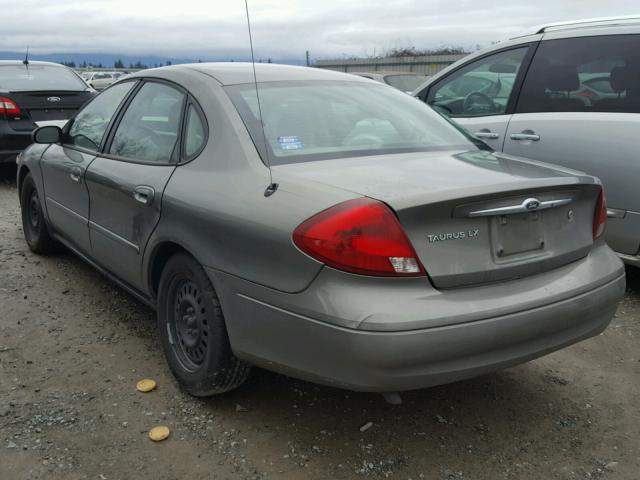 1FAFP52U62A145520 - 2002 FORD TAURUS LX SILVER photo 3