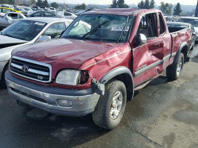 5TBBT44101S148781 - 2001 TOYOTA TUNDRA ACC RED photo 2