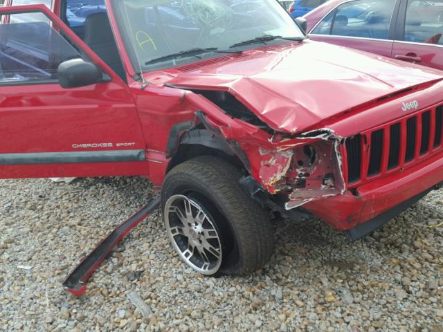 1J4FT47SXYL250365 - 2000 JEEP CHEROKEE S RED photo 9