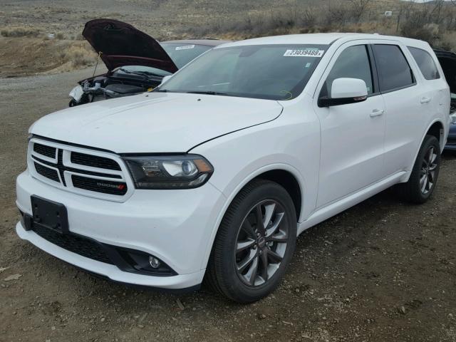 1C4RDJDG4JC133191 - 2018 DODGE DURANGO GT WHITE photo 2