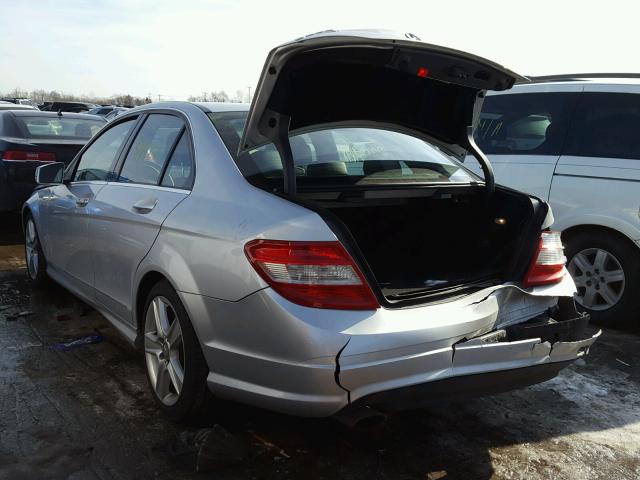 WDDGF8BB9BR144595 - 2011 MERCEDES-BENZ C 300 4MAT SILVER photo 3