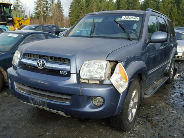 5TDZT34A55S259767 - 2005 TOYOTA SEQUOIA SR BLUE photo 2