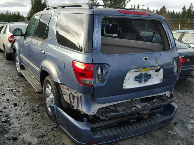 5TDZT34A55S259767 - 2005 TOYOTA SEQUOIA SR BLUE photo 3