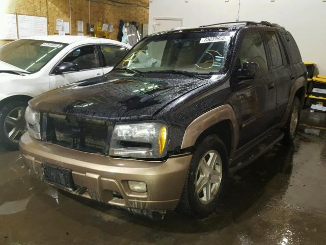 1GNDT13S632409289 - 2003 CHEVROLET TRAILBLAZE BLACK photo 2