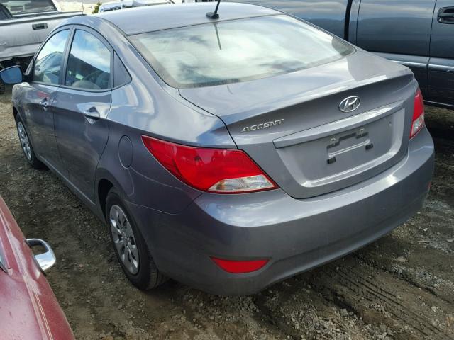 KMHCT4AE0HU311272 - 2017 HYUNDAI ACCENT SE GRAY photo 3