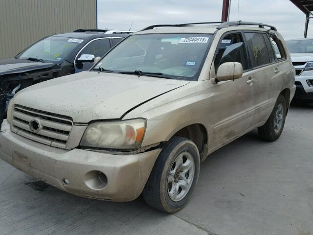 JTEGP21A450064008 - 2005 TOYOTA HIGHLANDER BEIGE photo 2