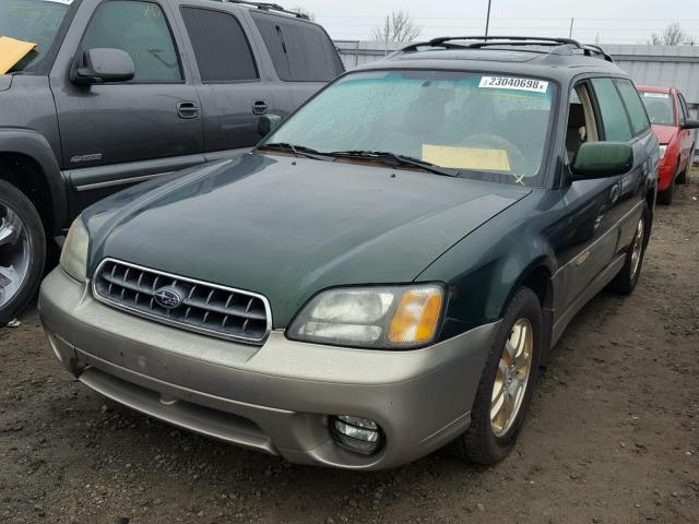 4S3BH686537613448 - 2003 SUBARU LEGACY OUT GREEN photo 2