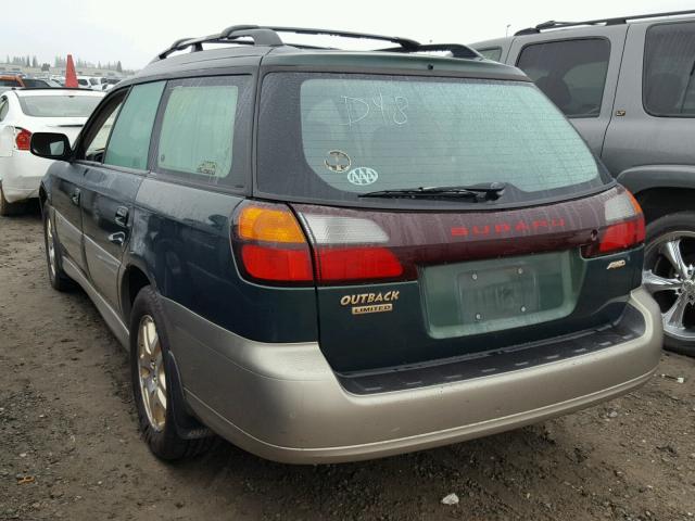 4S3BH686537613448 - 2003 SUBARU LEGACY OUT GREEN photo 3