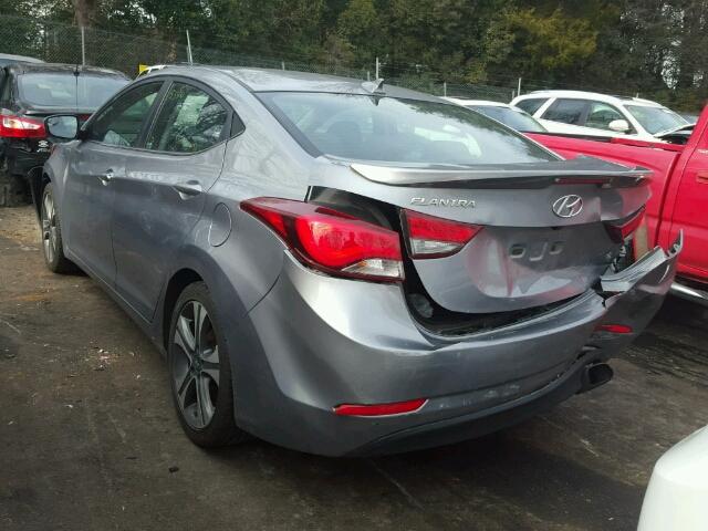 KMHDH4AH0GU488726 - 2016 HYUNDAI ELANTRA SE GRAY photo 3