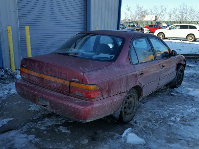 1NXAE00E7PZ015028 - 1993 TOYOTA COROLLA LE MAROON photo 4