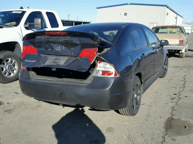 1HGFA16507L126272 - 2007 HONDA CIVIC LX BLACK photo 4