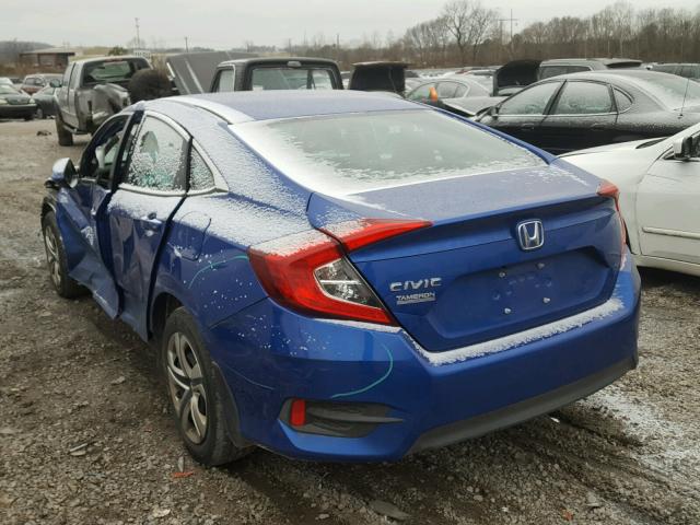 19XFC2F52GE036192 - 2016 HONDA CIVIC LX BLUE photo 3