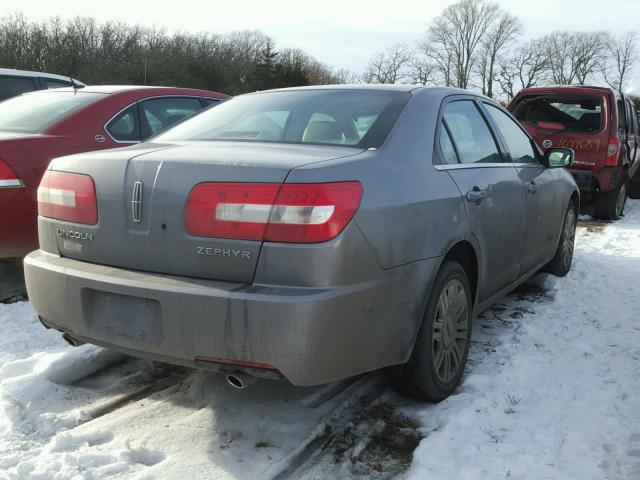 3LNHM26146R617666 - 2006 LINCOLN ZEPHYR GRAY photo 4