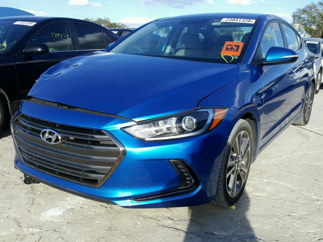 5NPD84LF9HH034194 - 2017 HYUNDAI ELANTRA SE BLUE photo 2