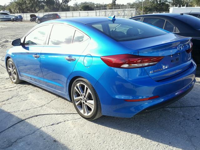 5NPD84LF9HH034194 - 2017 HYUNDAI ELANTRA SE BLUE photo 3