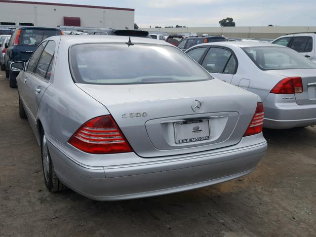 WDBNG75J23A352098 - 2003 MERCEDES-BENZ S 500 SILVER photo 3