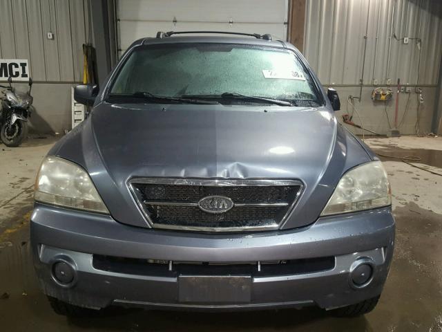 KNDJC733735054591 - 2003 KIA SORENTO EX BLUE photo 9