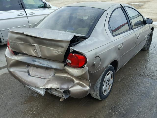 1P3ES46C3YD780167 - 2000 PLYMOUTH NEON BASE 棕色 照片 4