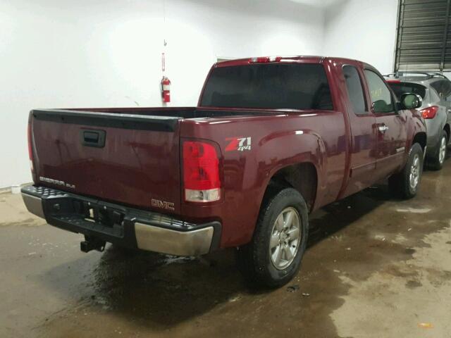 1GTR2VE73DZ295195 - 2013 GMC SIERRA K15 MAROON photo 4