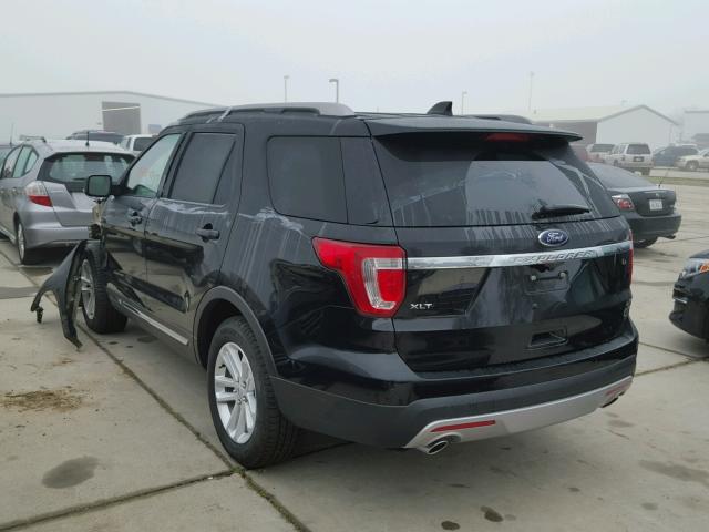 1FM5K7D89HGA70703 - 2017 FORD EXPLORER X BLACK photo 3