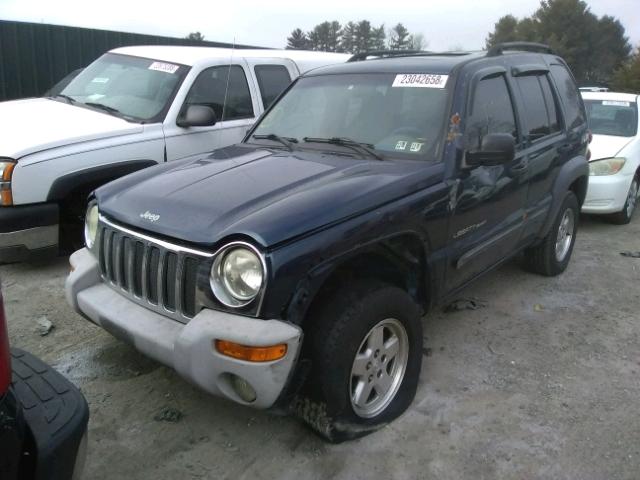 1J4GL48K62W352450 - 2002 JEEP LIBERTY SP BLUE photo 2